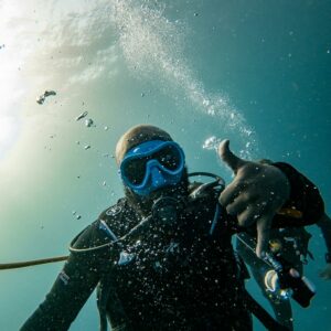 OK Signal Made Underwater by Scuba Diver